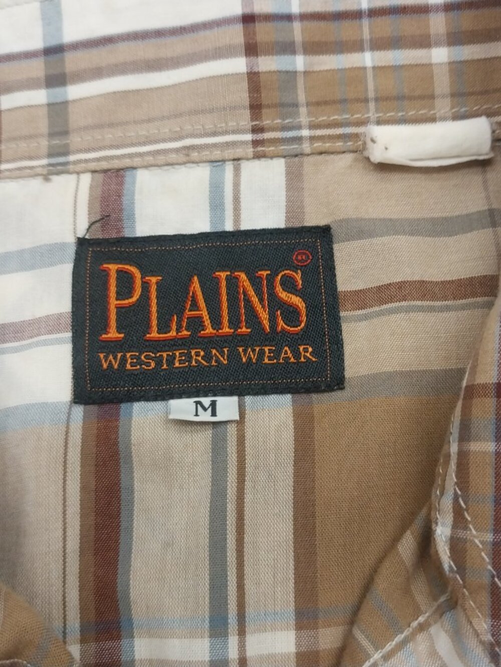 PLAINS WESTERN WEAR PEARL SNAP PLAID SIZE M SHORT SLEEVE SHIRT - Picture 11 of 13